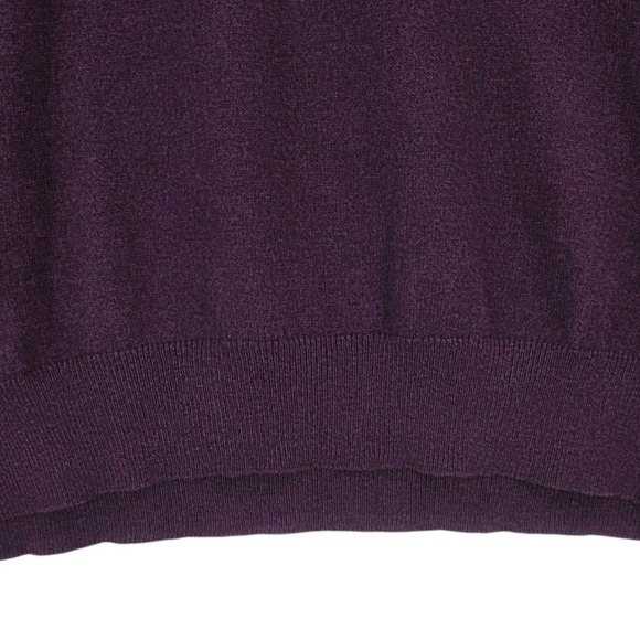 Hickey Freeman Mens M Purple Cotton Cashmere Blend Pullover Sweater - Picture 2 of 10